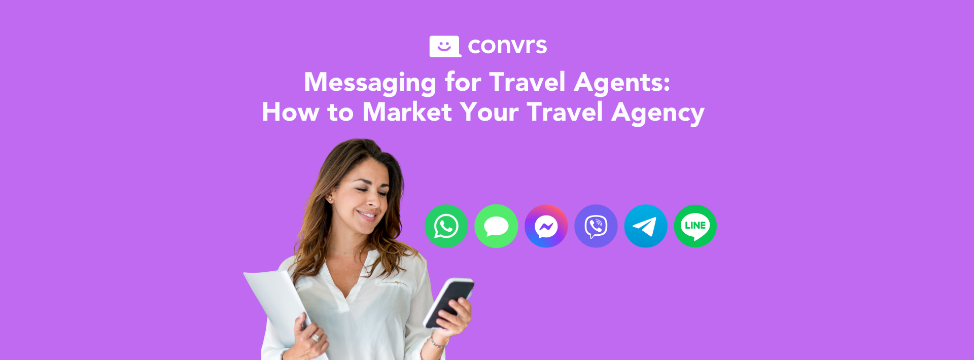 Travel agent using messaging apps for customer communication